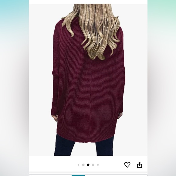 Amazon cozy, wine colored oversized sweater. Size small - Picture 2 of 7